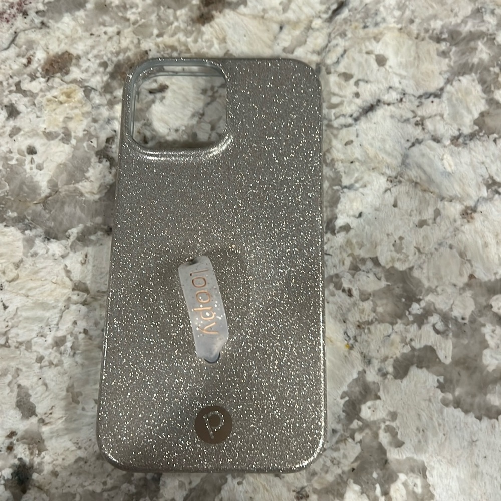 Size 13 pro max gold sparkle loopy case